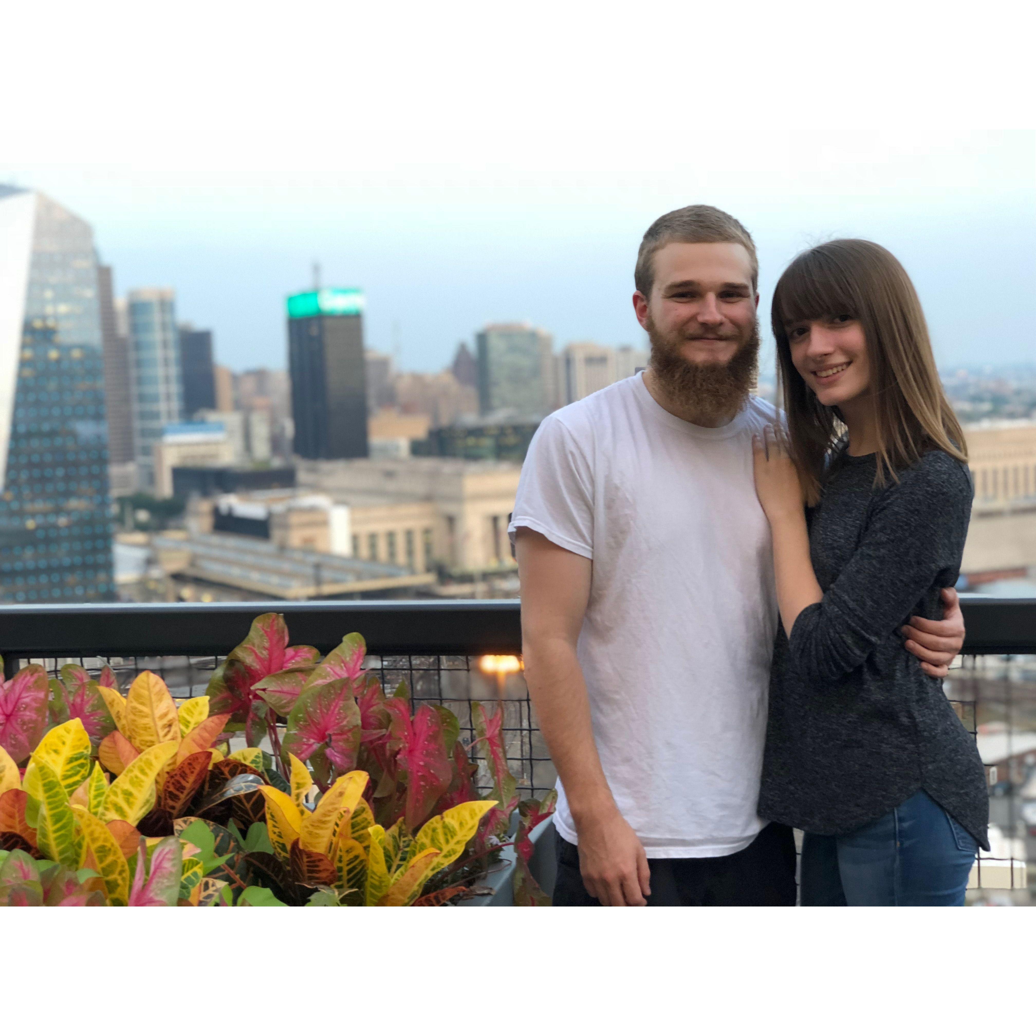 Our first apartment together in Philly had the best views 🌆