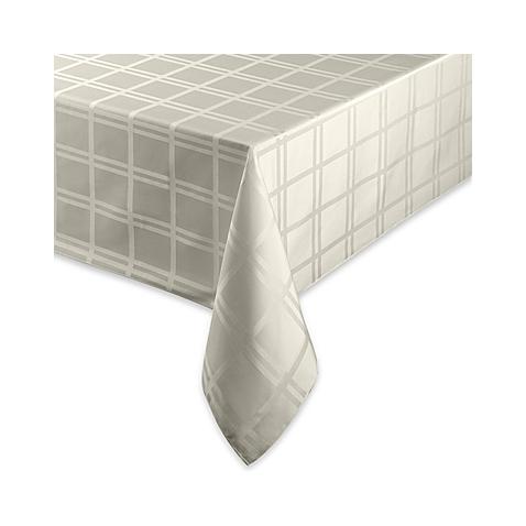 Origins™ Microfiber 60-Inch x 84-Inch Oblong Tablecloth in Bone