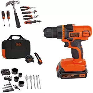 BLACK+DECKER 20V Max Drill & Home Tool Kit