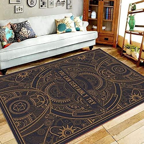 Dungeons & Dragons 5 Rug for Bedroom Non-Slip Gaming Rugs for Living Room Decor, Floor Decor 3x5 4x6 5x8ft Youset Decoration (4x6ft)