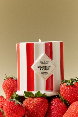 mise en place Gourmand Strawberry & Crème Ceramic Candle