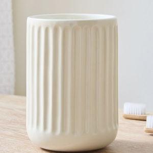 Carved Ceramics Bath Accessories- toothbrush holder