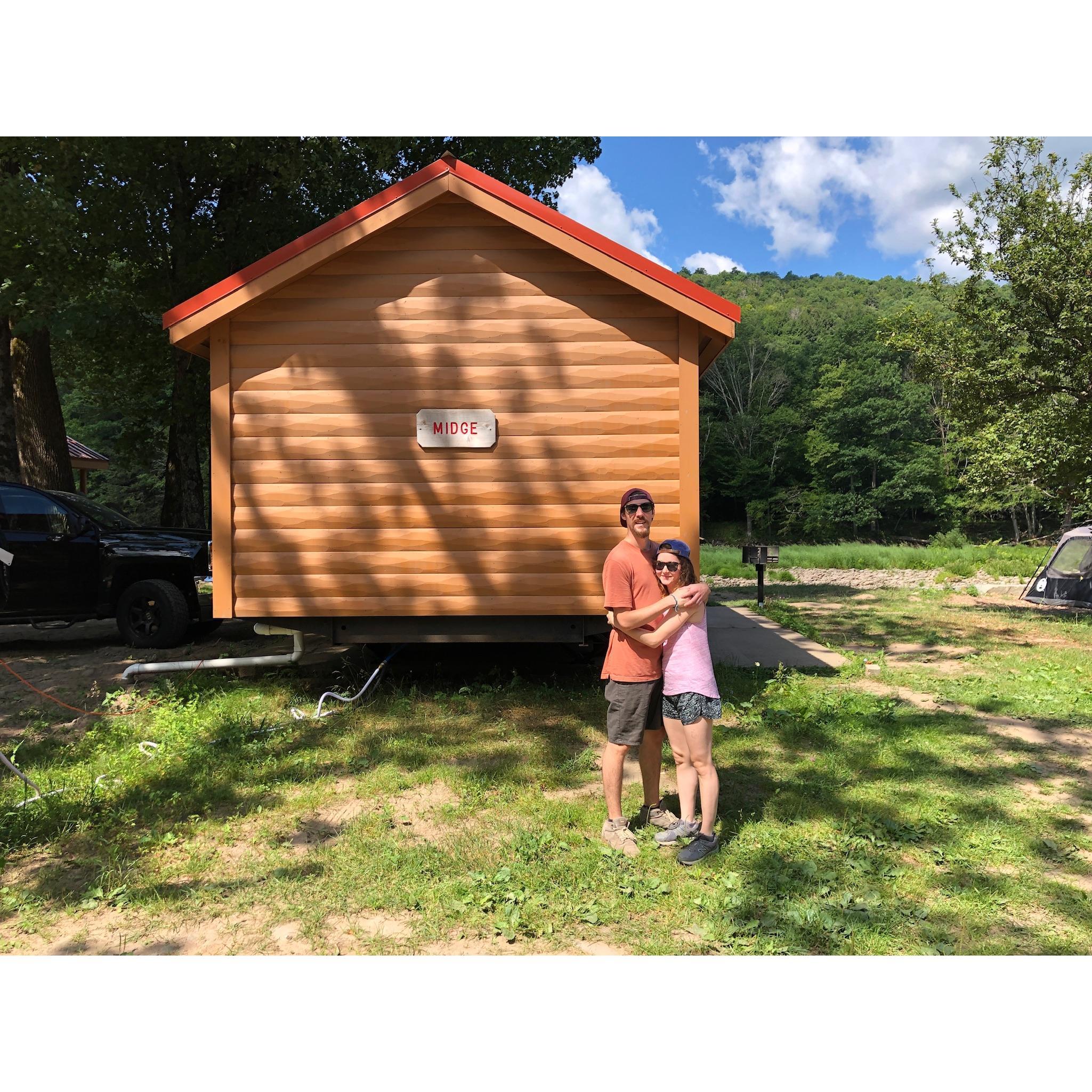 Our first camping trip in our first tent, Roscoe Campgrounds July 2019