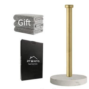Paper Towel Holder - Gold & Marble