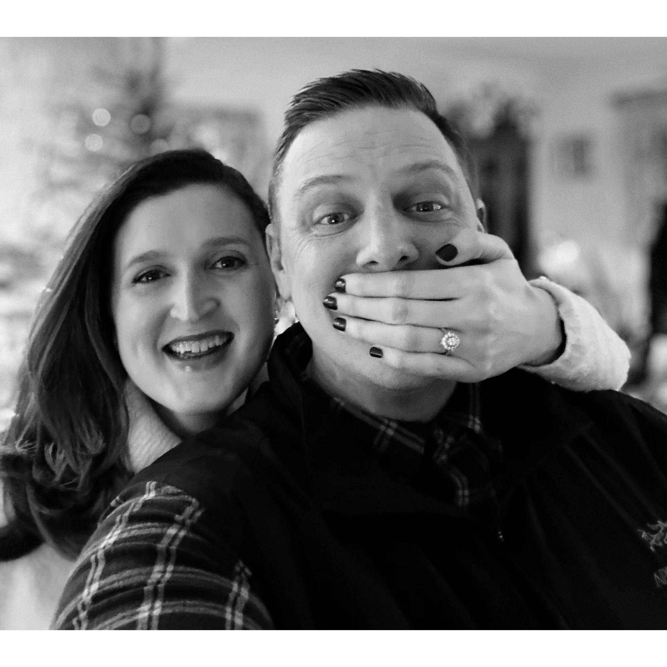 This seemed like the most authentic means of "showing off the ring."