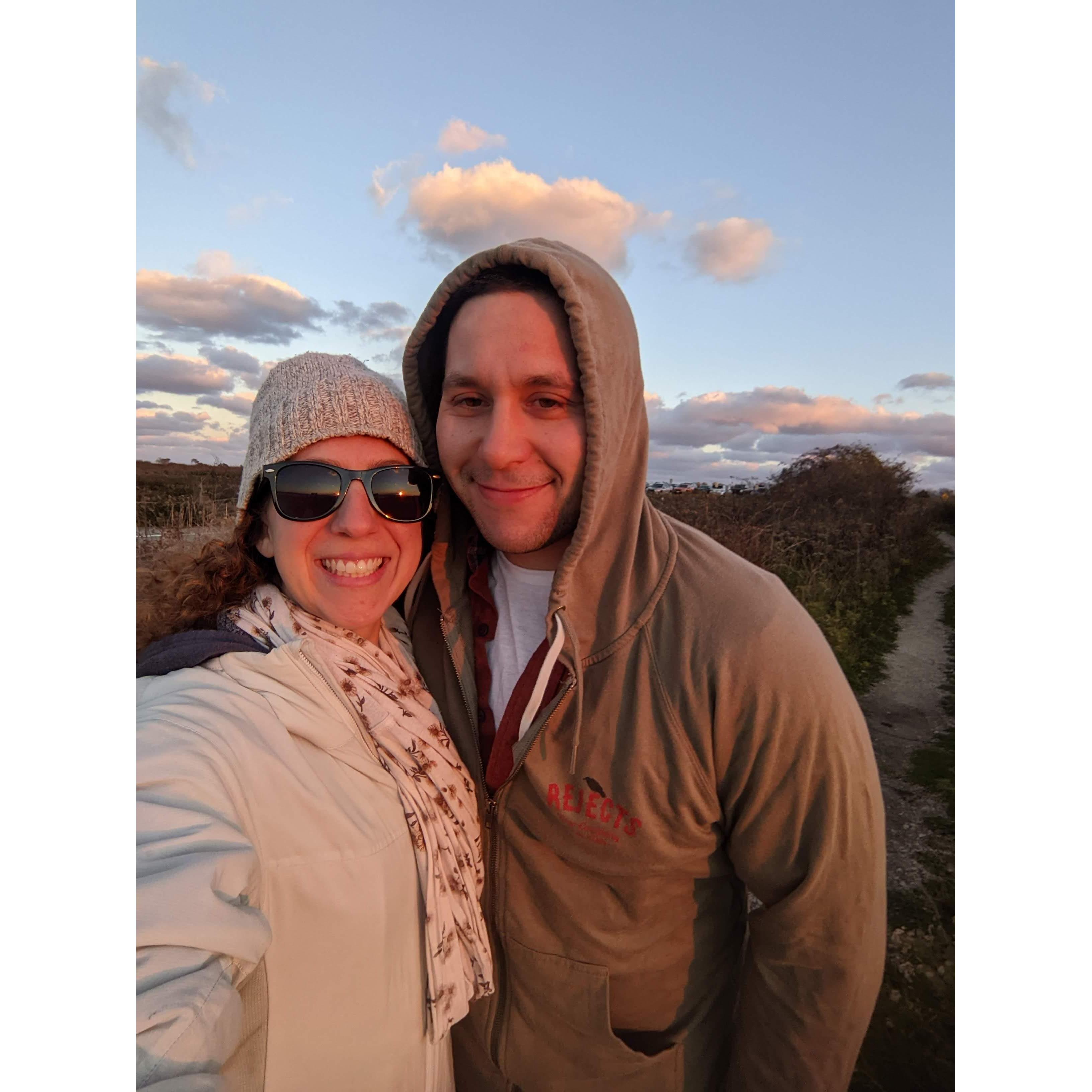 A chilly sunset at Sachuest Point in Middletown 🌤️