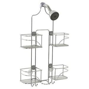 Zenna Home Expandable Rust-Resistant Shower Head Caddy - Chrome