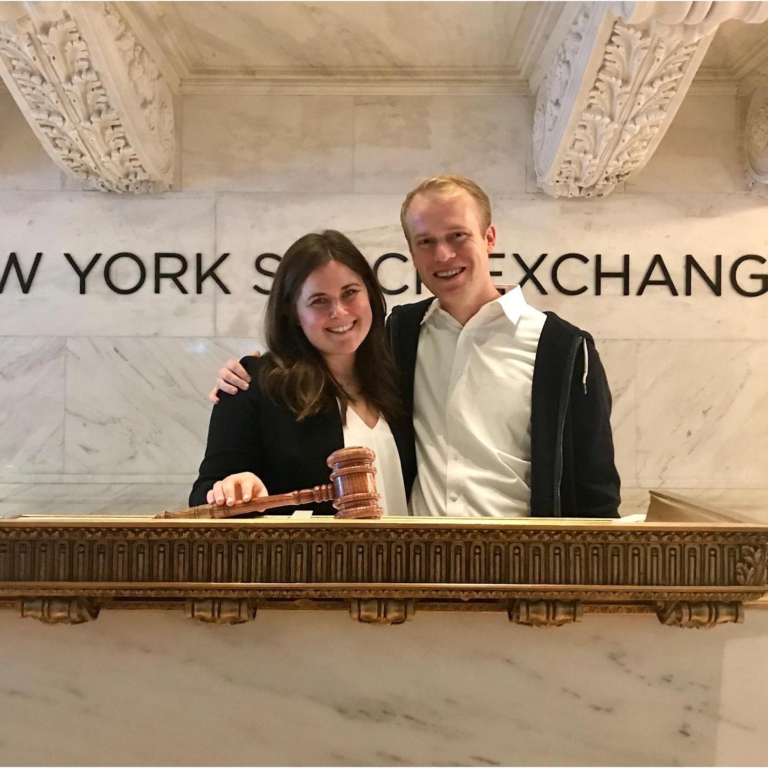 In October 2018, Charles and Liz went to the NYSE for the IPO of Elastic (where Liz works).