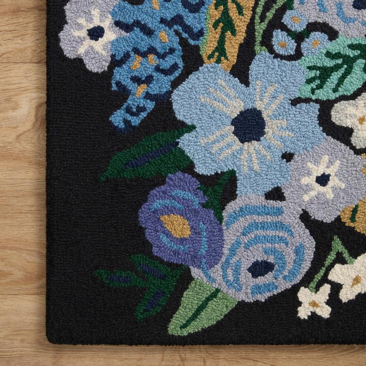 アンマレー【10枚】RF0107-22　フォーク　ブルーグラス　LPレコード Rifle Paper Co. x Loloi Maison MAO-07 GROVE BLUE Area Rug - Rugs A