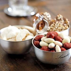 Antique Silver Sentiment Triple Snack Bowl