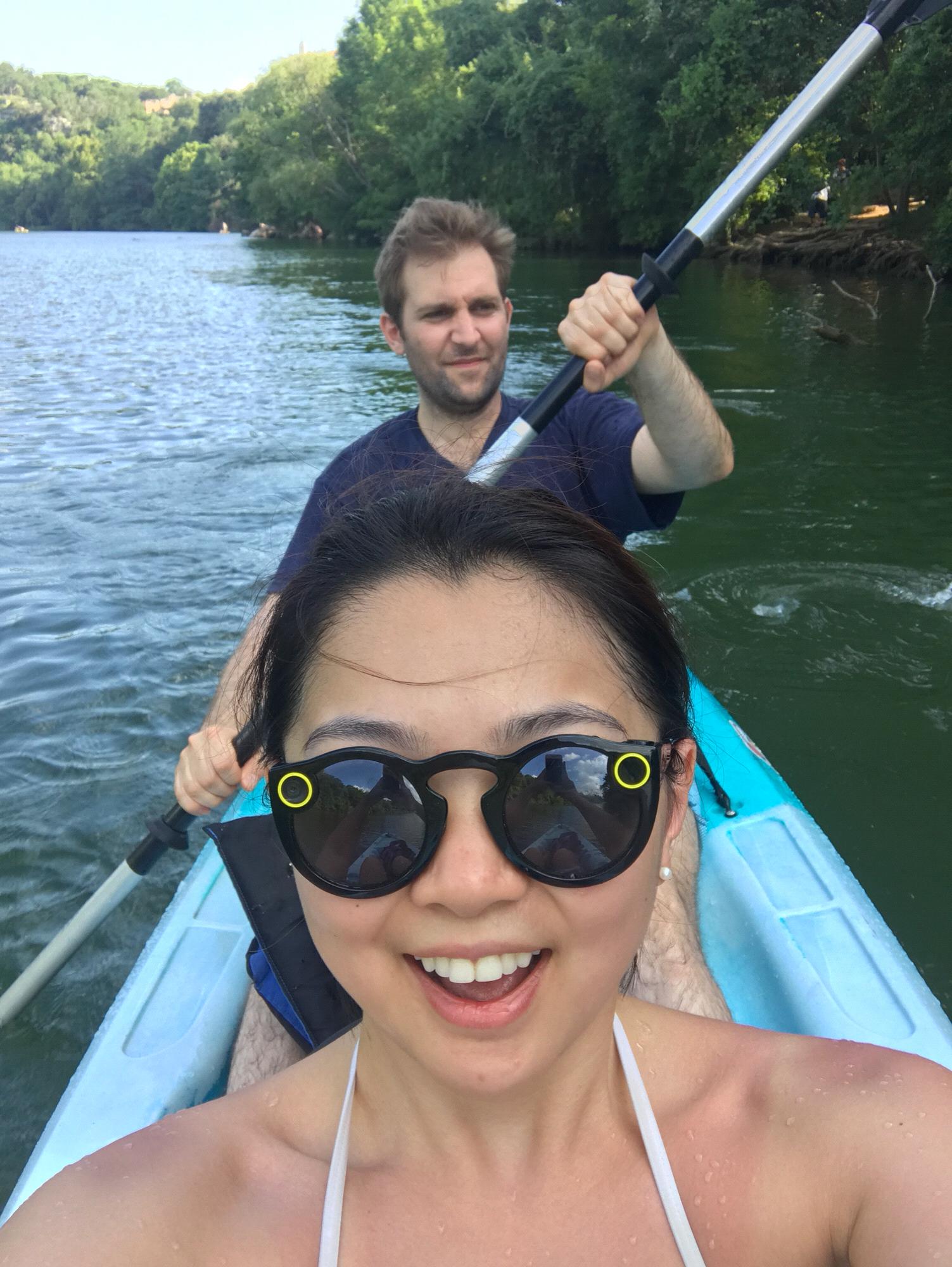 Jon doing most of the kayaking in Austin :)