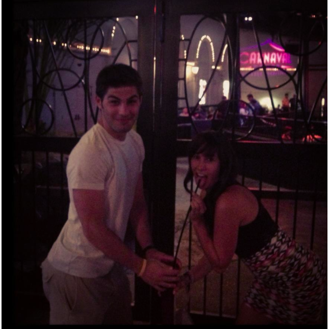 Our first purple monster together in Vegas.