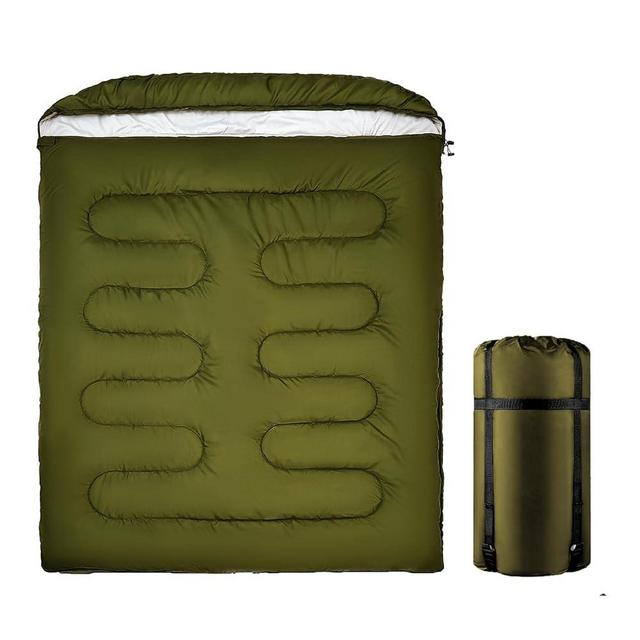 Double Sleeping Bag for Adults Men Women, Two Person XL Queen Size Two Person Sleeping Bag for All Season Camping Hiking Backpacking 2 Person Sleeping Bags for Cold Weather & Warm