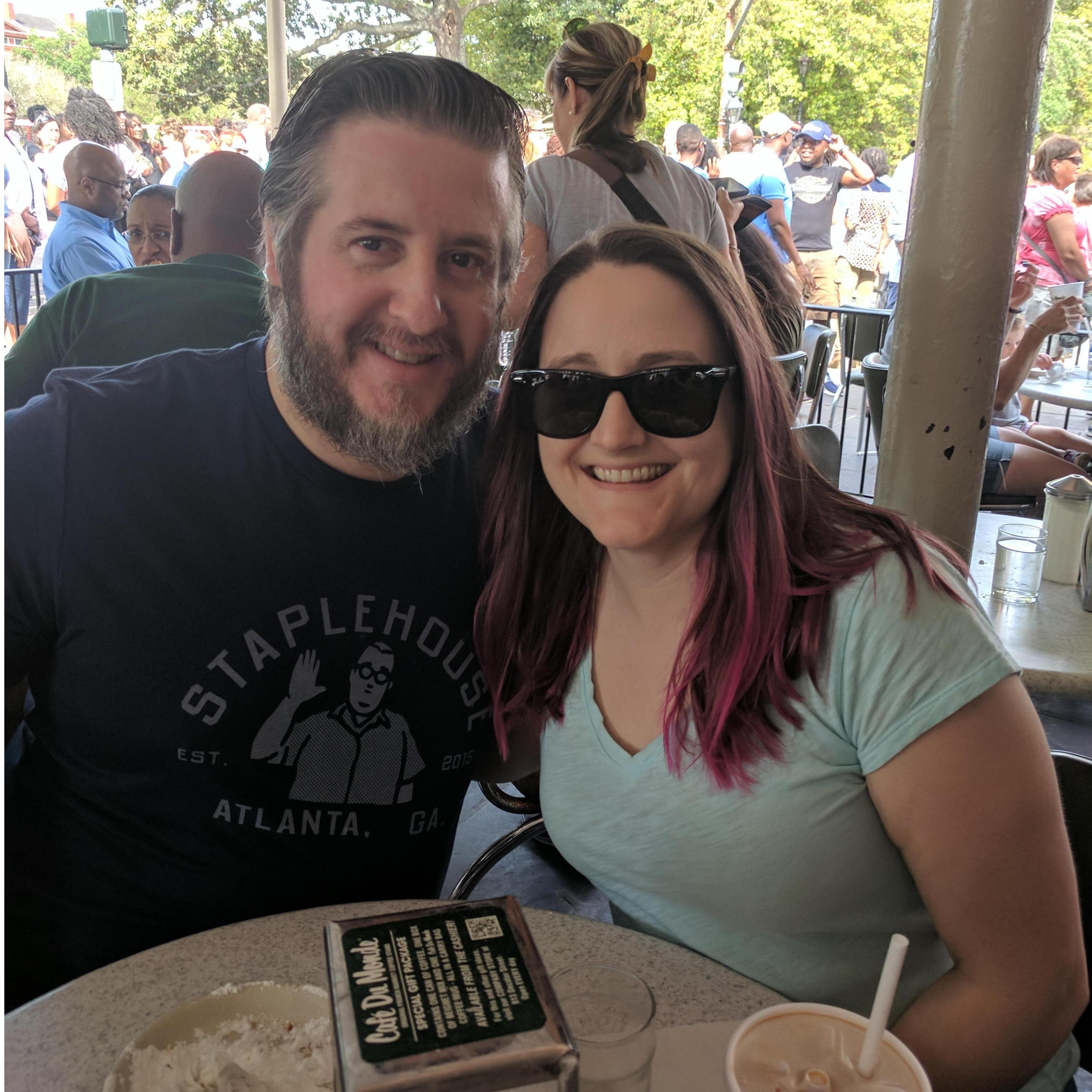 Beignets in New Orleans. Easter 2017