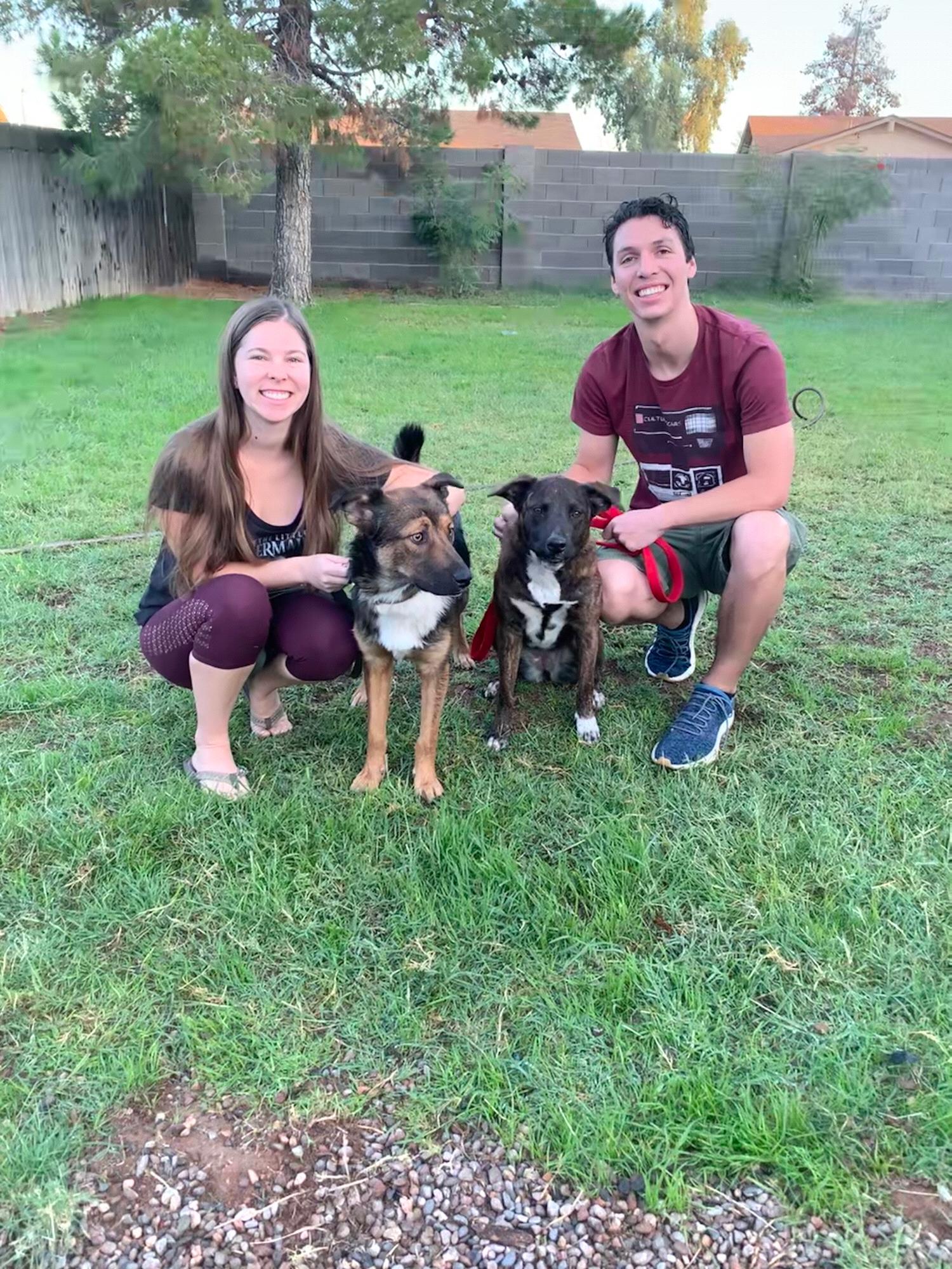 Our furry friends, Rocko and Hazel