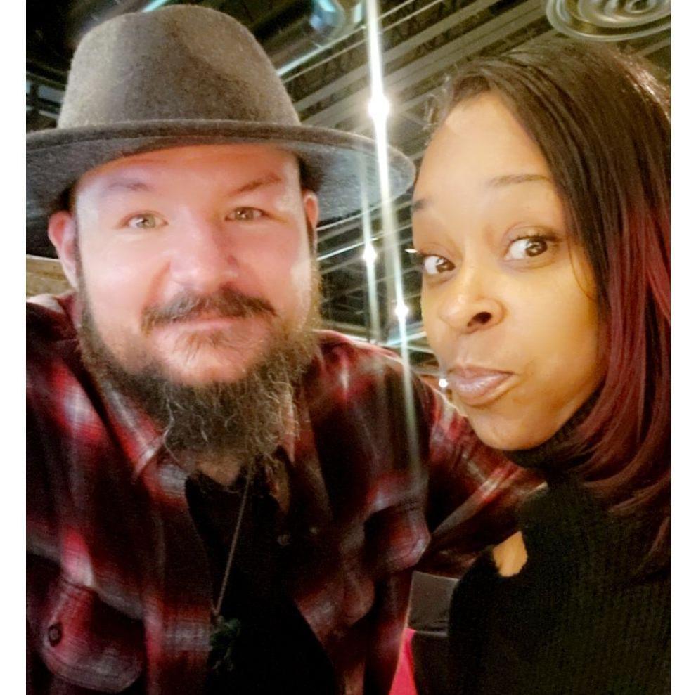 Date night a few months in.... In love with each other's energy💜💚