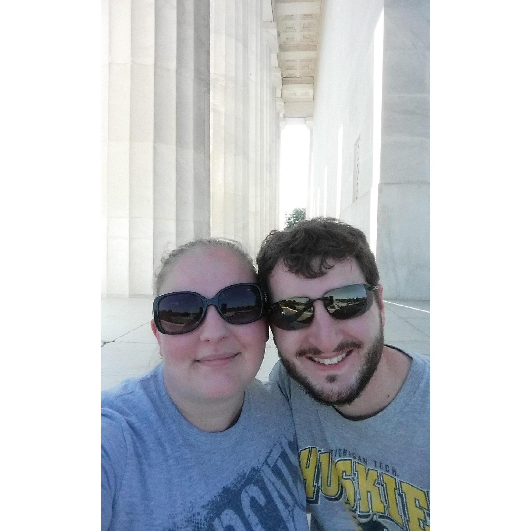 A quick tour of DC before Michael flew out after visiting Samantha in Virginia. (If you look closer you'll see Samantha wearing an NMU shirt and Michael reppin' MTU)