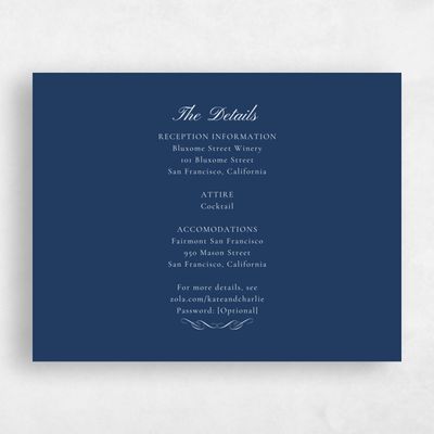 Navy Blue Wedding Enclosure - Abbey