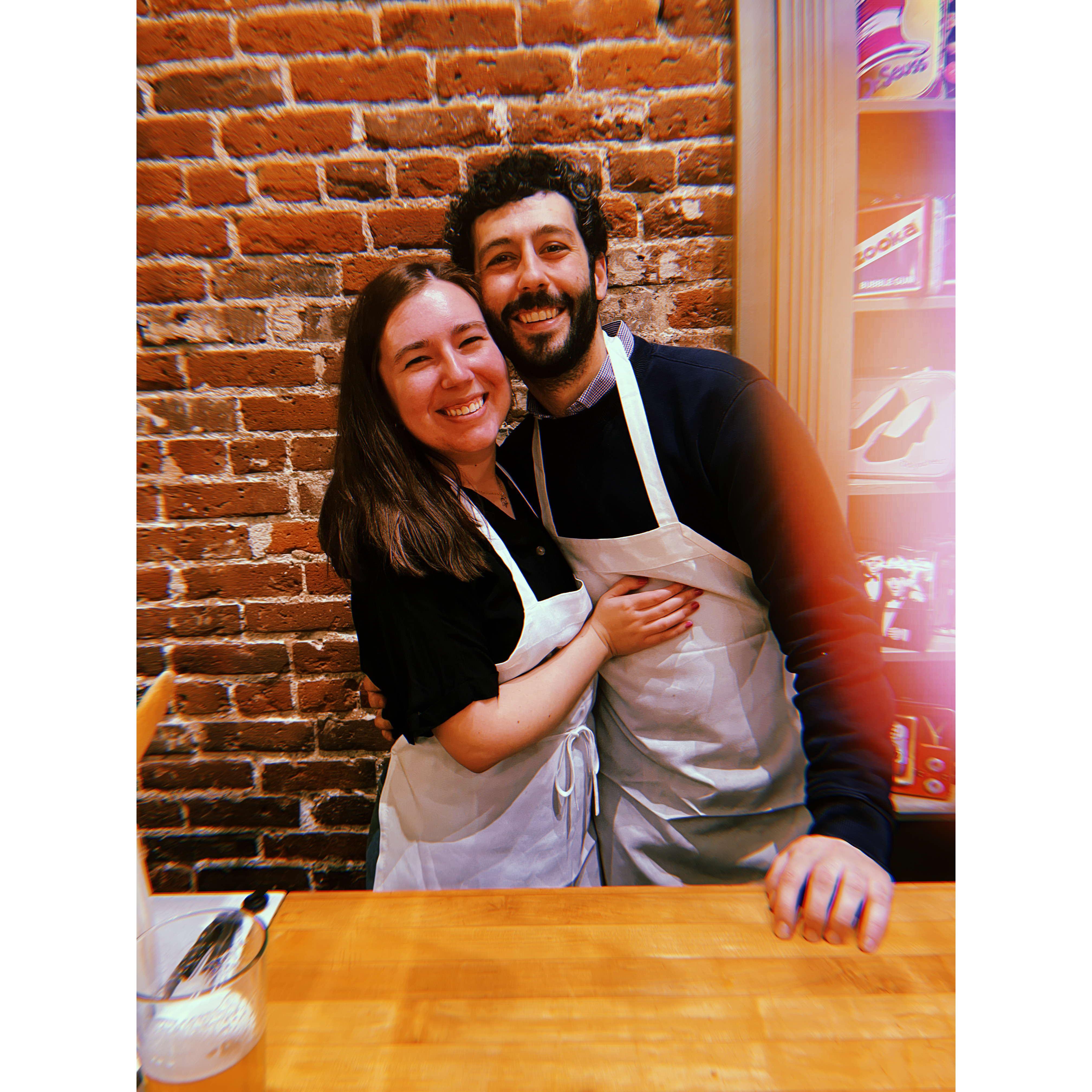 A fun cooking class with friends