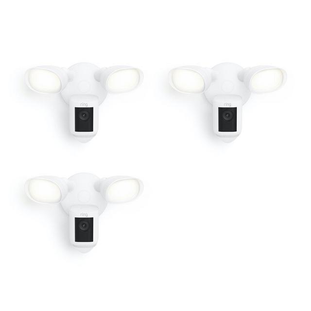 3-Pack Floodlight Cam Wired Pro. - Black