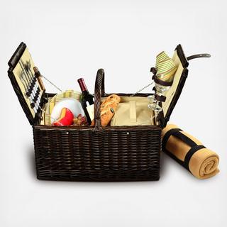 2-Person Willow Picnic Hamper with Blanket