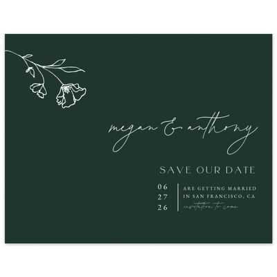 Dark Forest, Green Wedding Digital Save the Date - Varnell Landscape