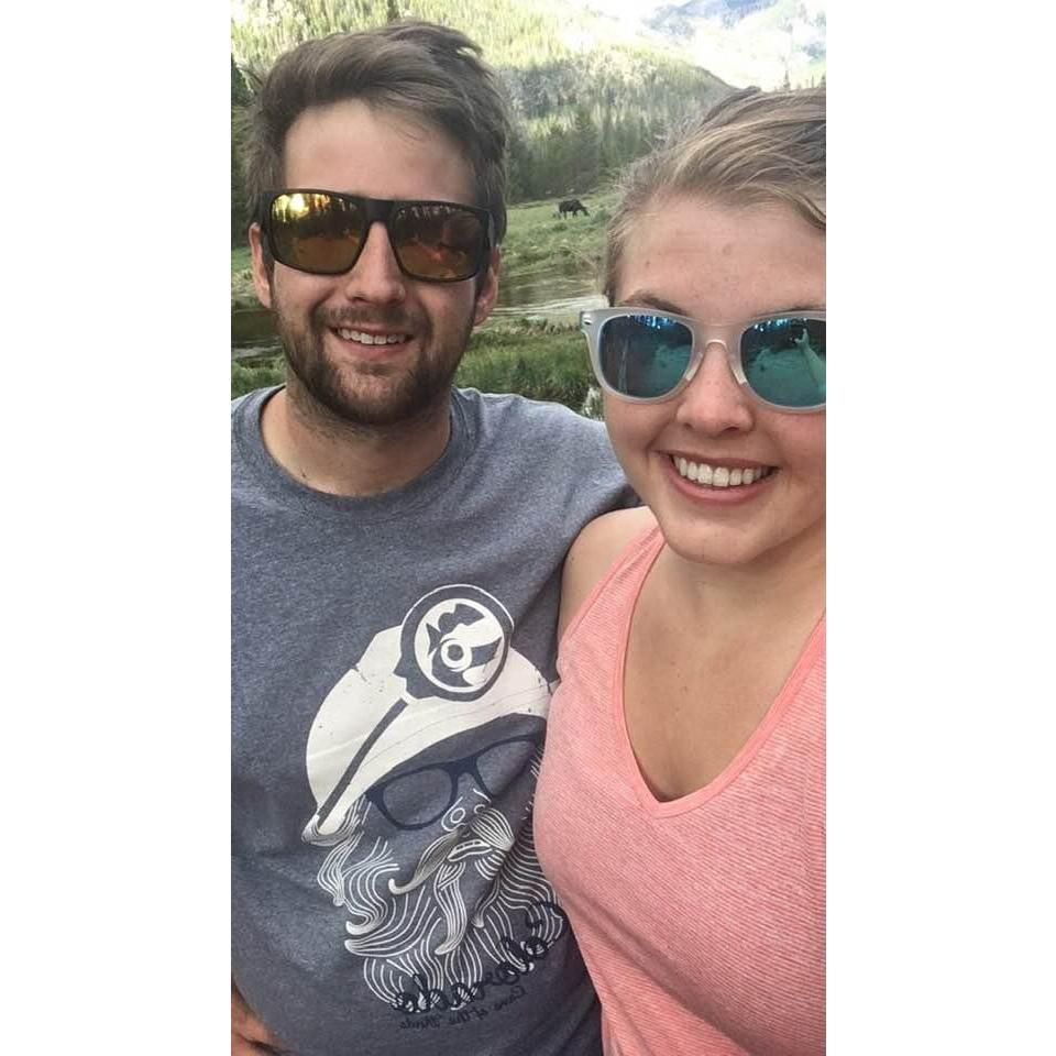 We found a moose in the Rocky Mountains!