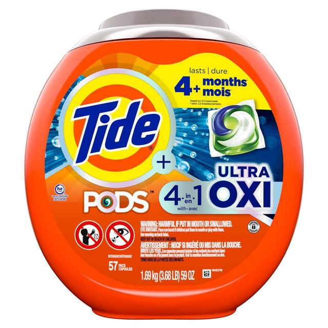 Tide Laundry Detergent Pods - Ultra Oxi - 57ct