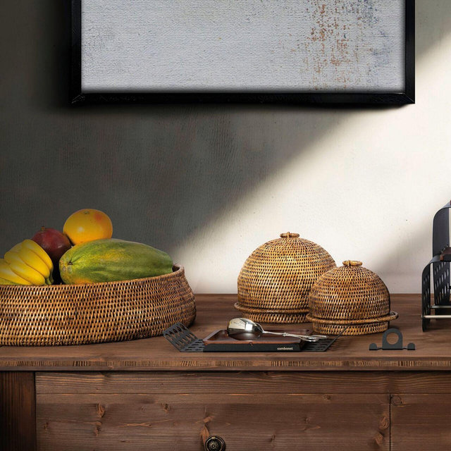 Sambonet Radici Home Collection Rattan 20" Bowl