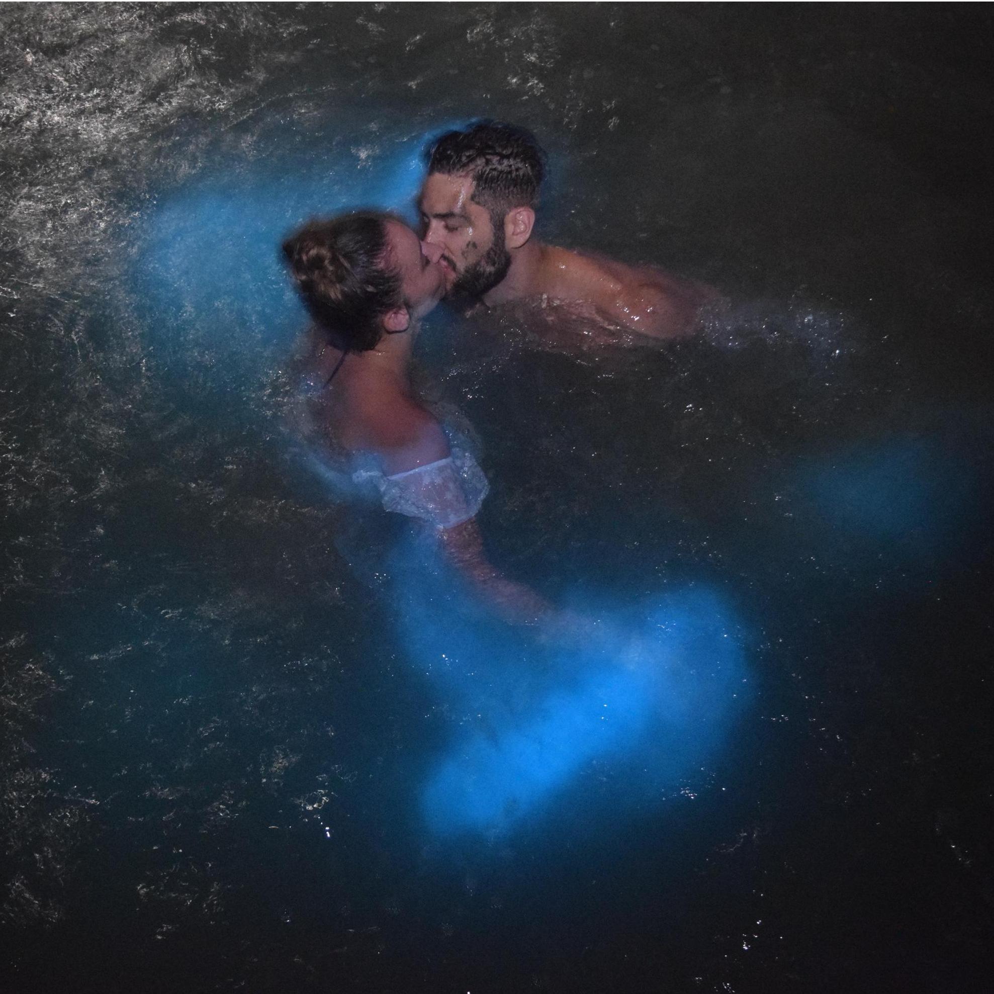 Making magic, and a mess, in the Luminous Lagoon. Jamaica July 2018