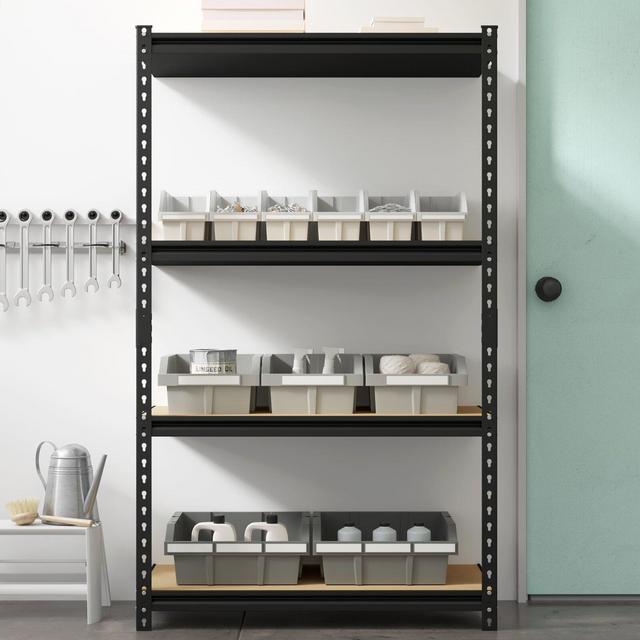 Erick 60" H Steel Four Shelf Heavy Duty Shelving Unit