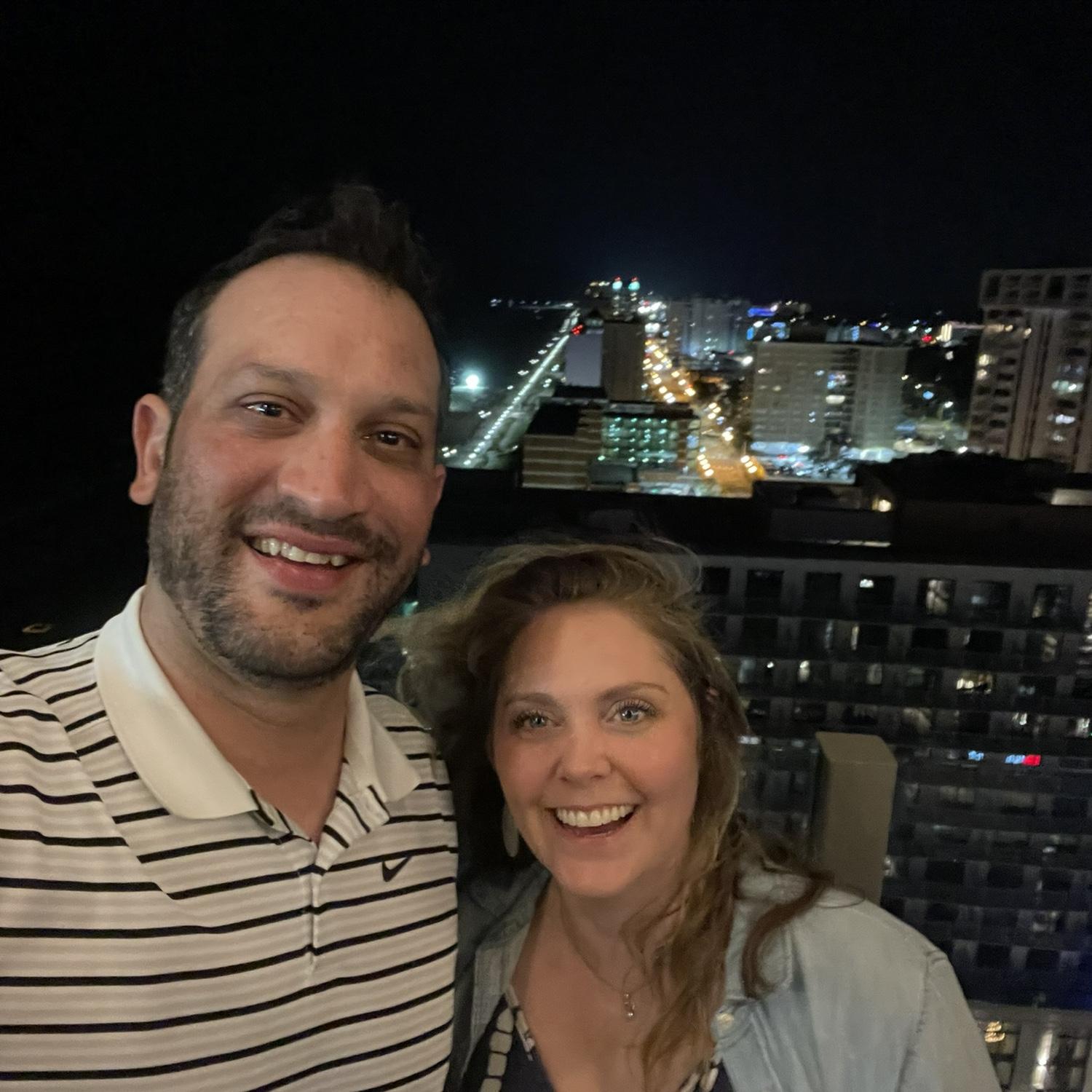 Celebrating being engaged in Virginia Beach!