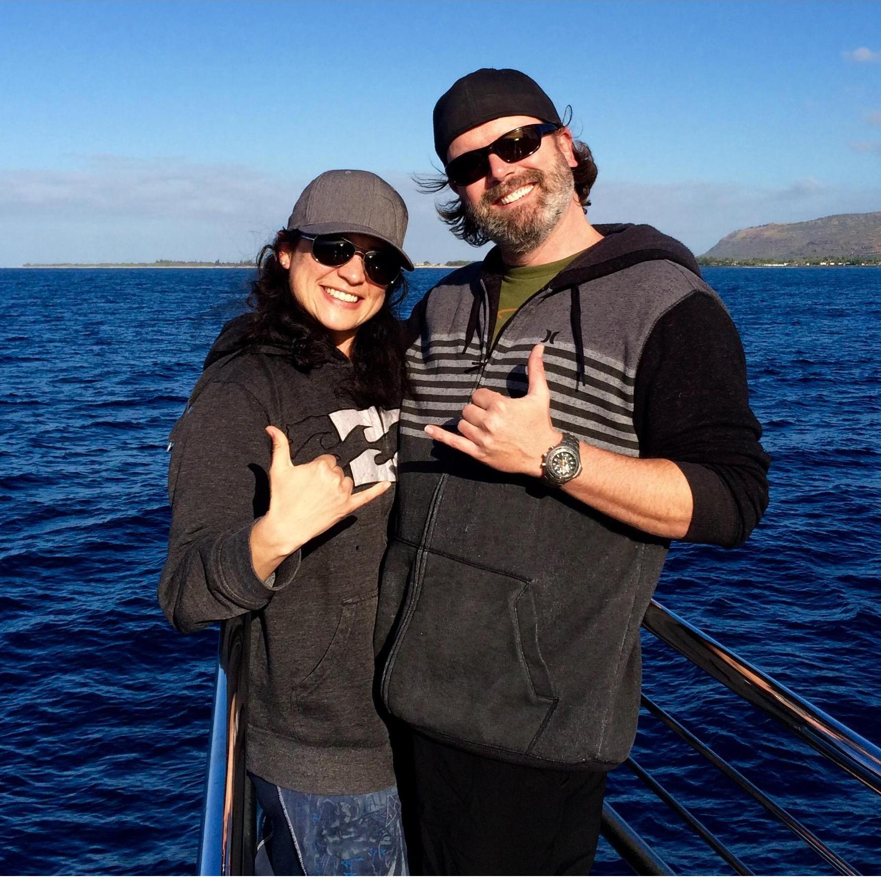 Hanging Loose on our tour of the Napali Coast.