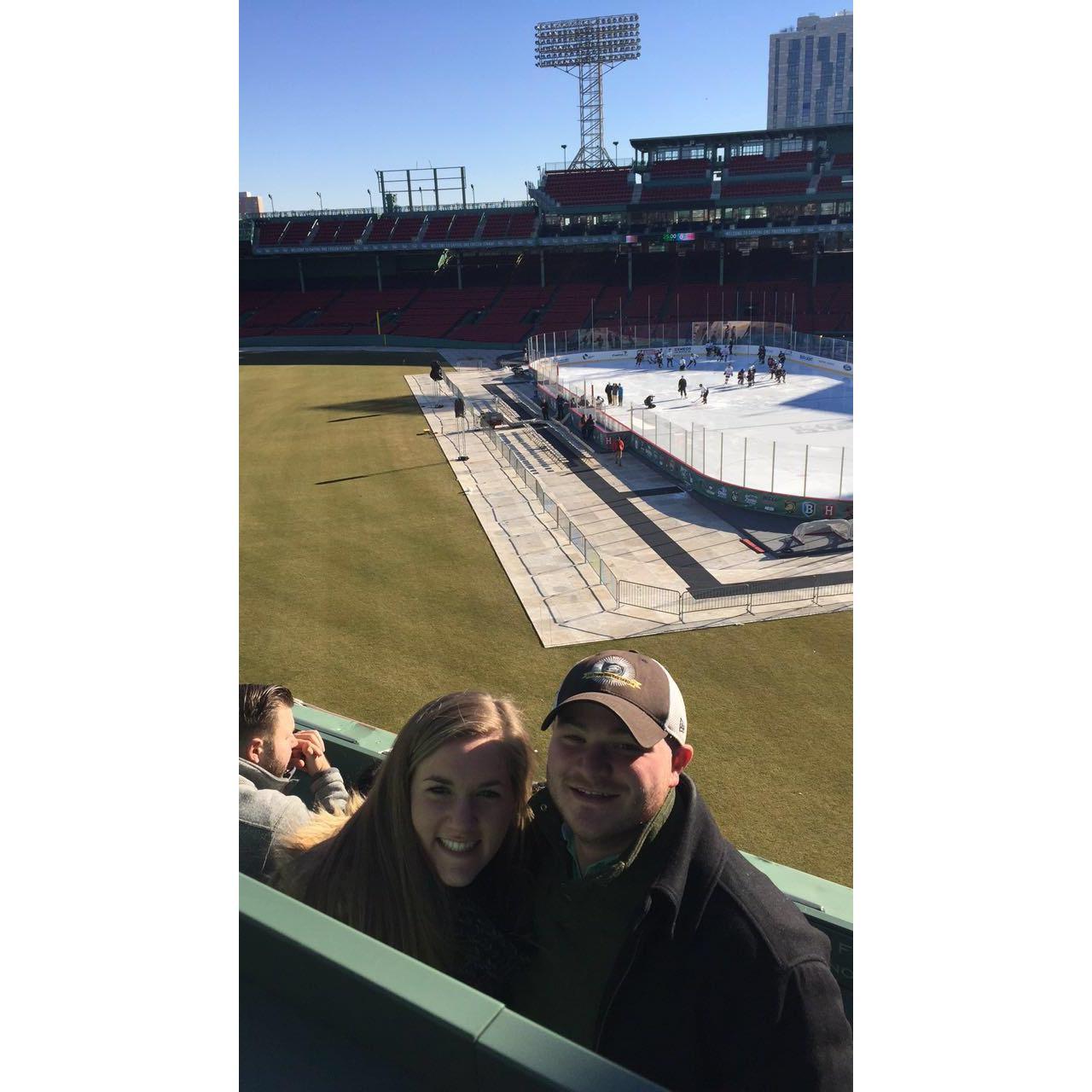 Our first trip to Boston together, and touring Fenway park.