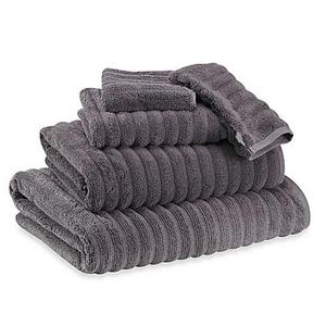 Turkish Luxury Collection - Turkish Ribbed Bath Towel in Charcoal