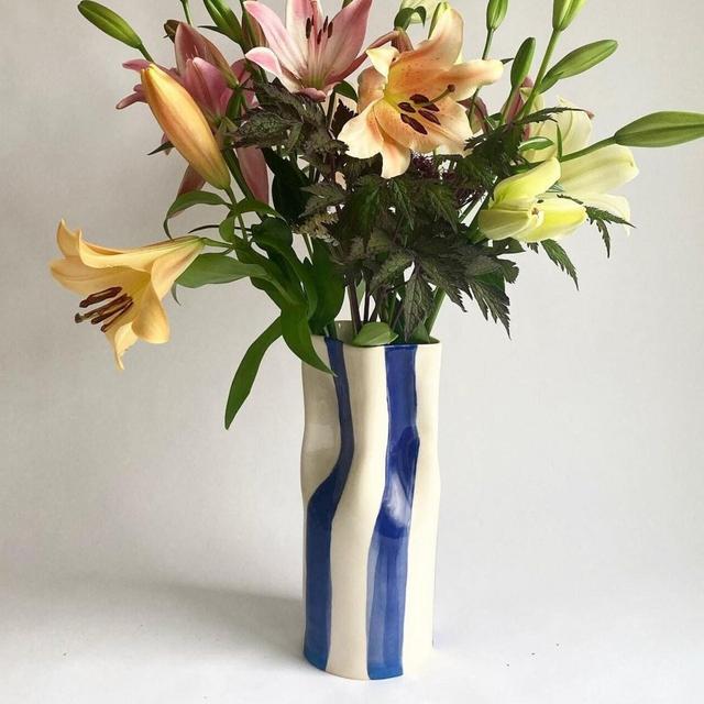 Ceramic Vase with Stripes