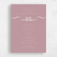 Pink Wedding Program - Alba