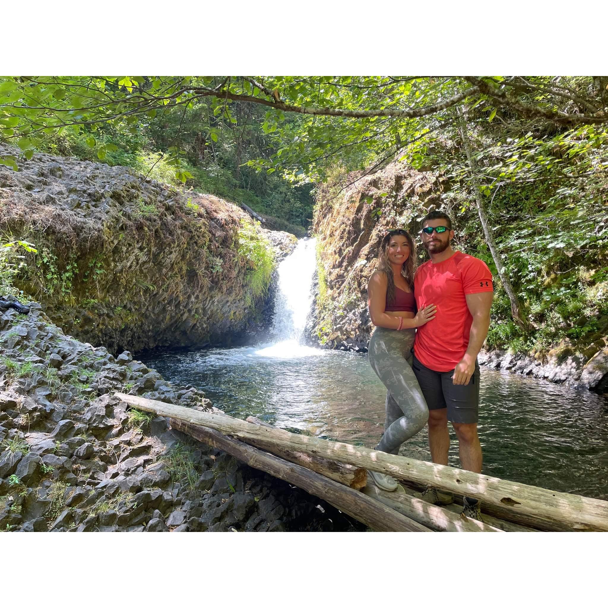 Buck Creek, one of the first stops on our very first trip together after he talked me into jumping into the COLDEST waterfall in Washington.