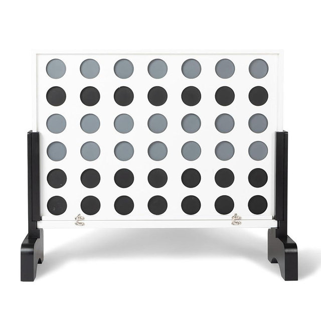 Play Platoon Wooden Giant 4 in a Row Game Outdoor - 4 in a Row Board Game Outdoor with Coins, Case and Rules