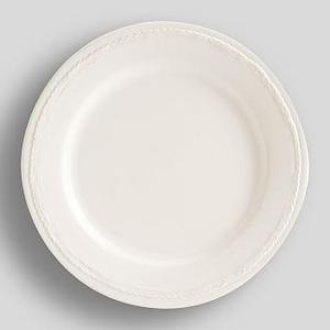 Napoli Stoneware Dinner Plate, Set of 4, White