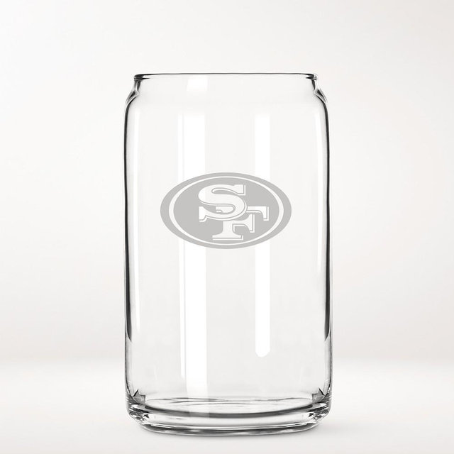 NFL Beer Can Glasses, Set of 4, San Francisco 49ers