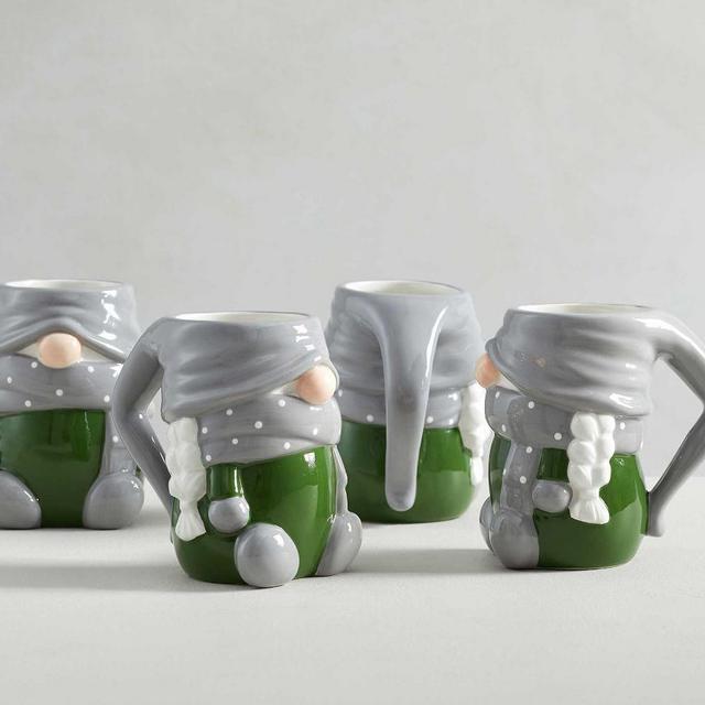Gnomette Shaped Mug, Set of 4