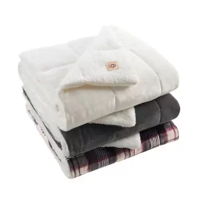 UGG® Avery Quilted Throw Blanket in Snow