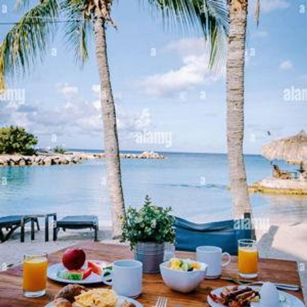 Breakfast on our honeymoon
