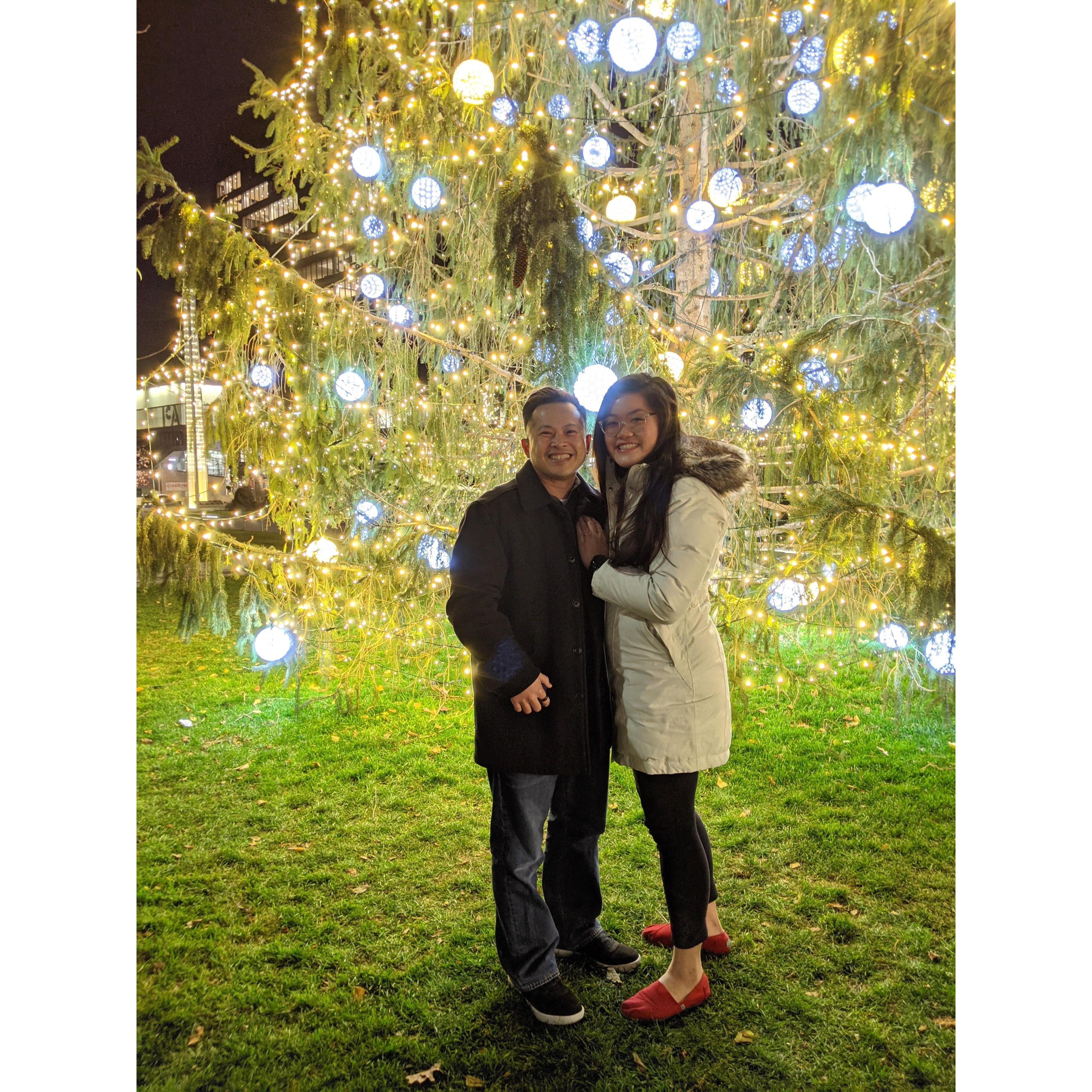 The picture he used to change his profile picture after our engagement but before we decided to announce it but people found out anyway because of the zoom function.