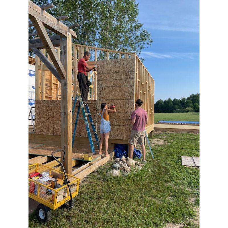 Building together with Karina's dad