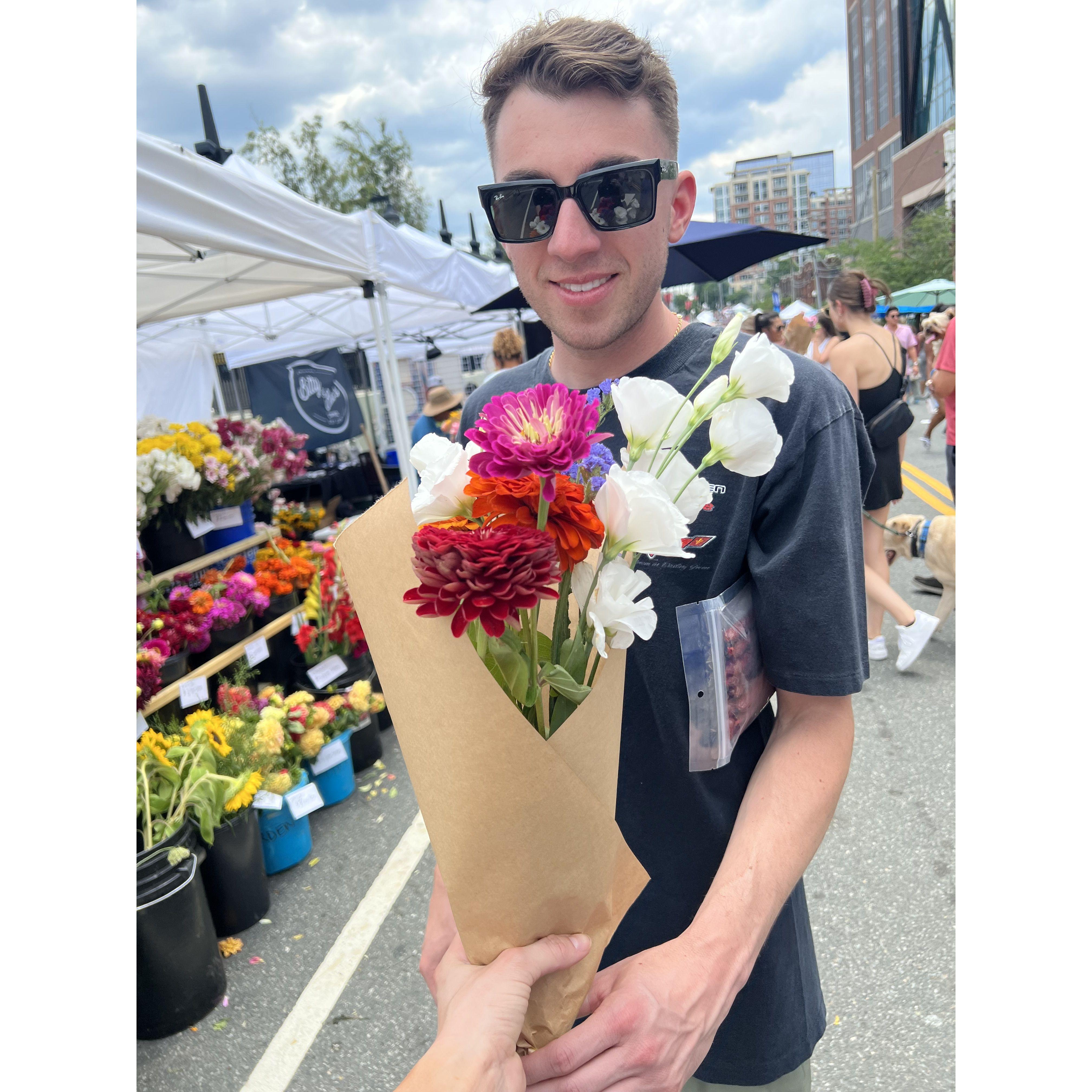 First flowers from Jake!