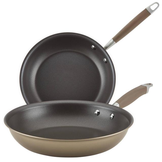 Anolon Advanced Home 10.25" & 12.75" Open Fry Pans Bronze