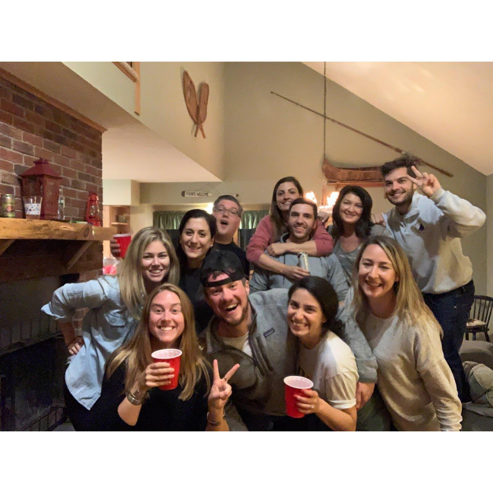 With friends right after Neil proposed!