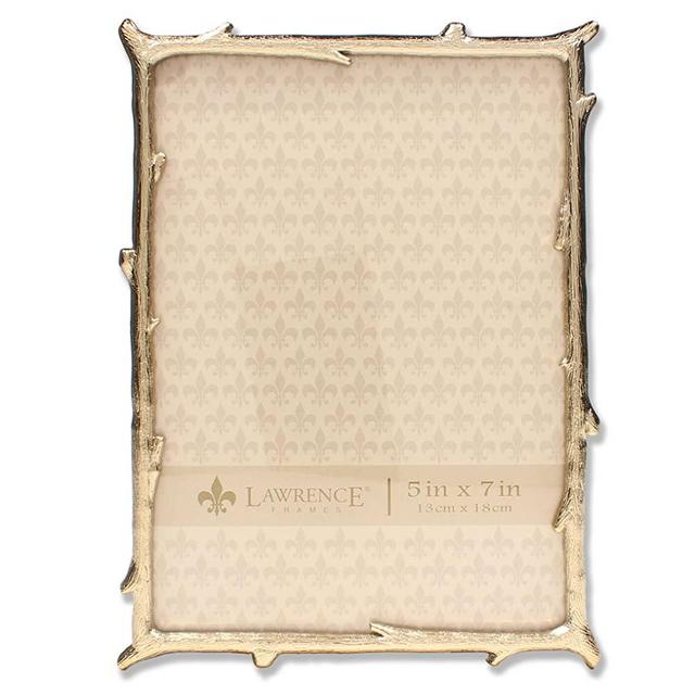 Lawrence Frames 712557 5x7 Gold Metal Natural Branch Design Picture Frame